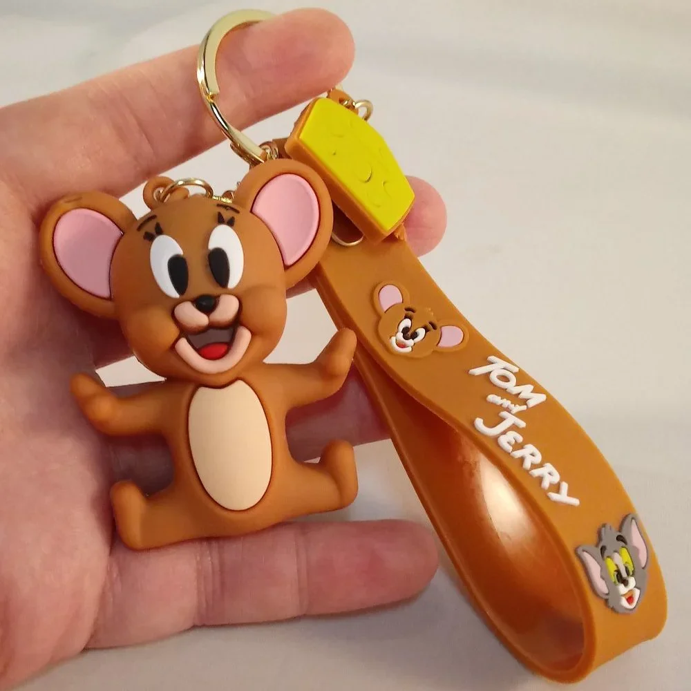 Tom and Jerry Mouse Key Chain Key Ring Cartoon Character Figurine Keychain Gift
